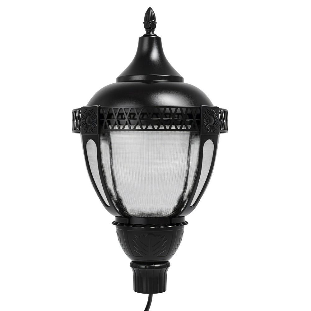 KONLITE Acorn LED Post Top Light - 7,000 lumens - 60W/50W/20W - 5000K/4000K/3000K - 120-277V - 250W Equal - Black Finish