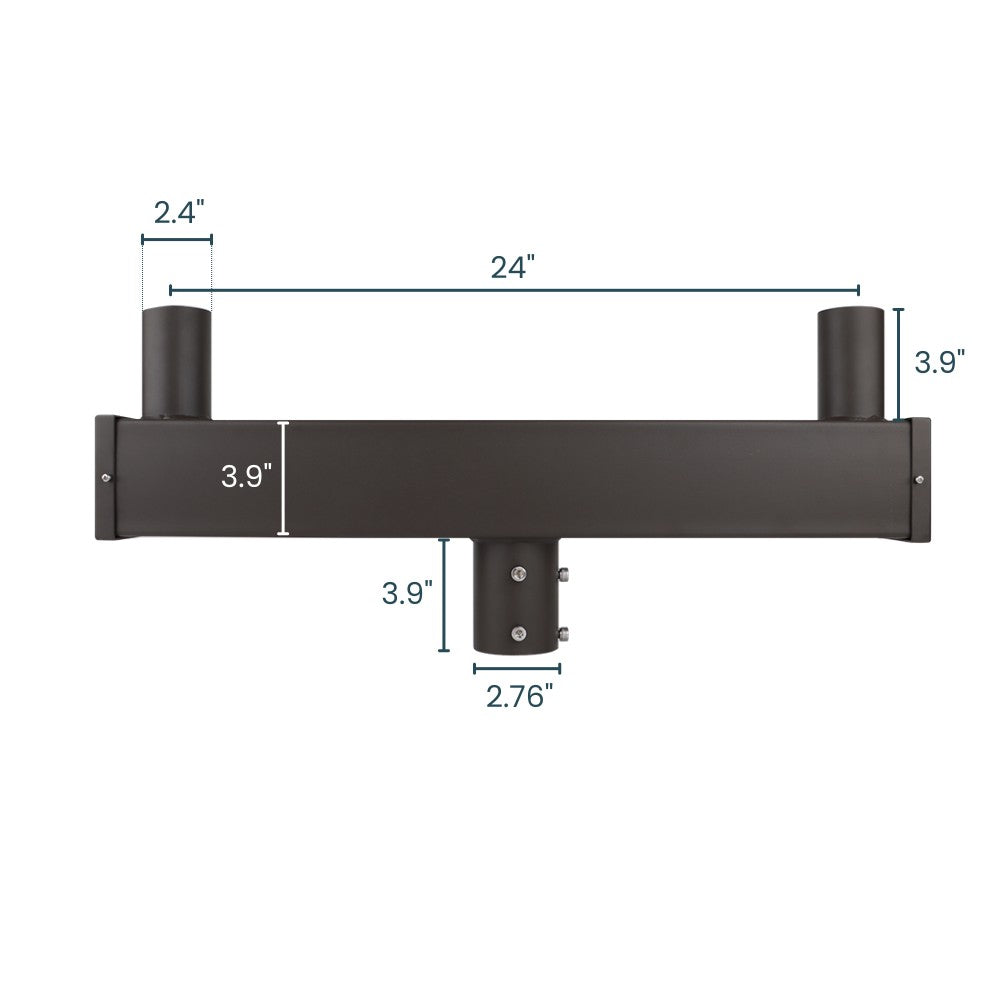 Dimensions of Bullhorn Bracket for parking lot lights
