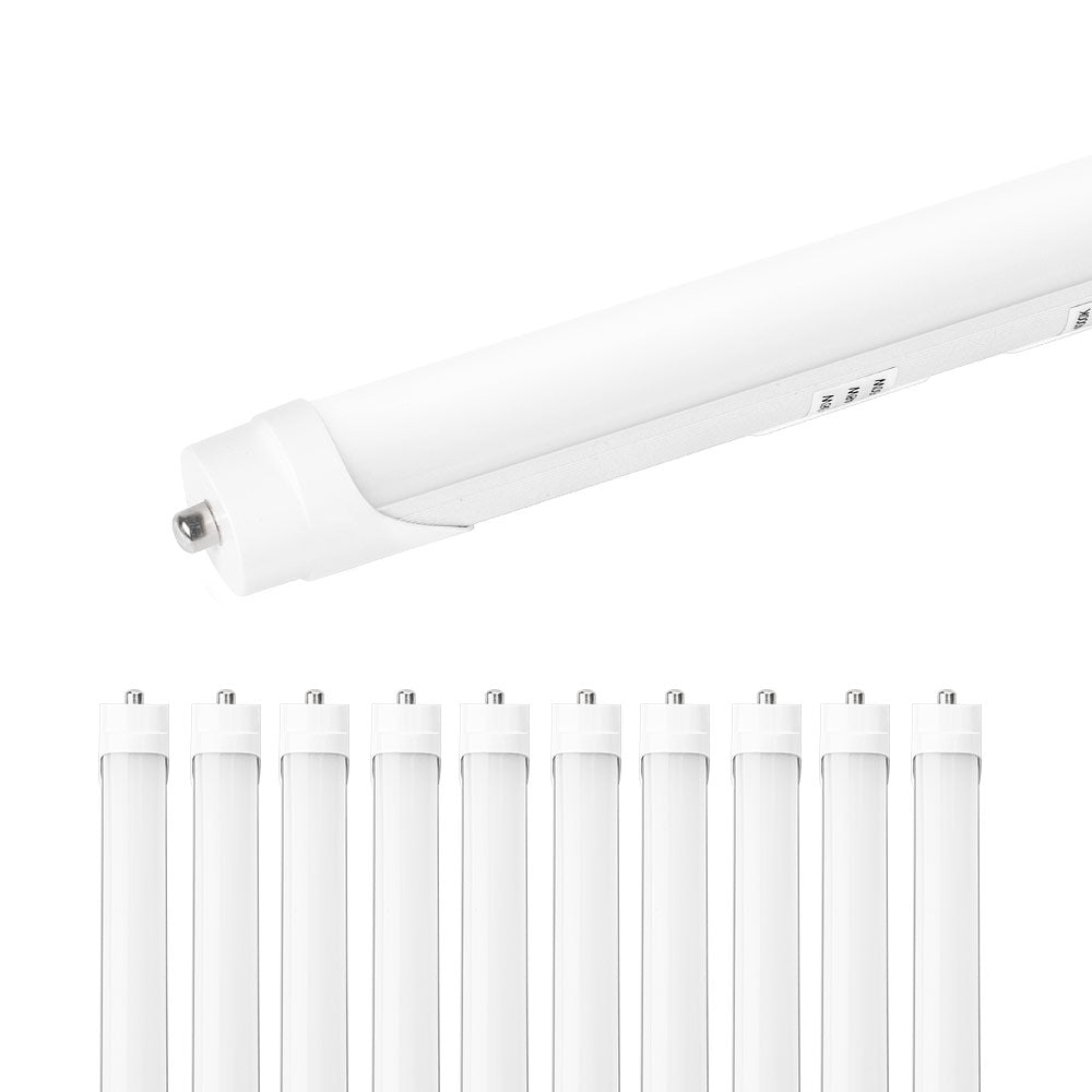 Konlite T8 8ft Ballast Bypass LED Tube Light FA8 or R17D Base - 42W - 120-277V - 6720 lumens - 5000K - 110W Equal - Pack of 10