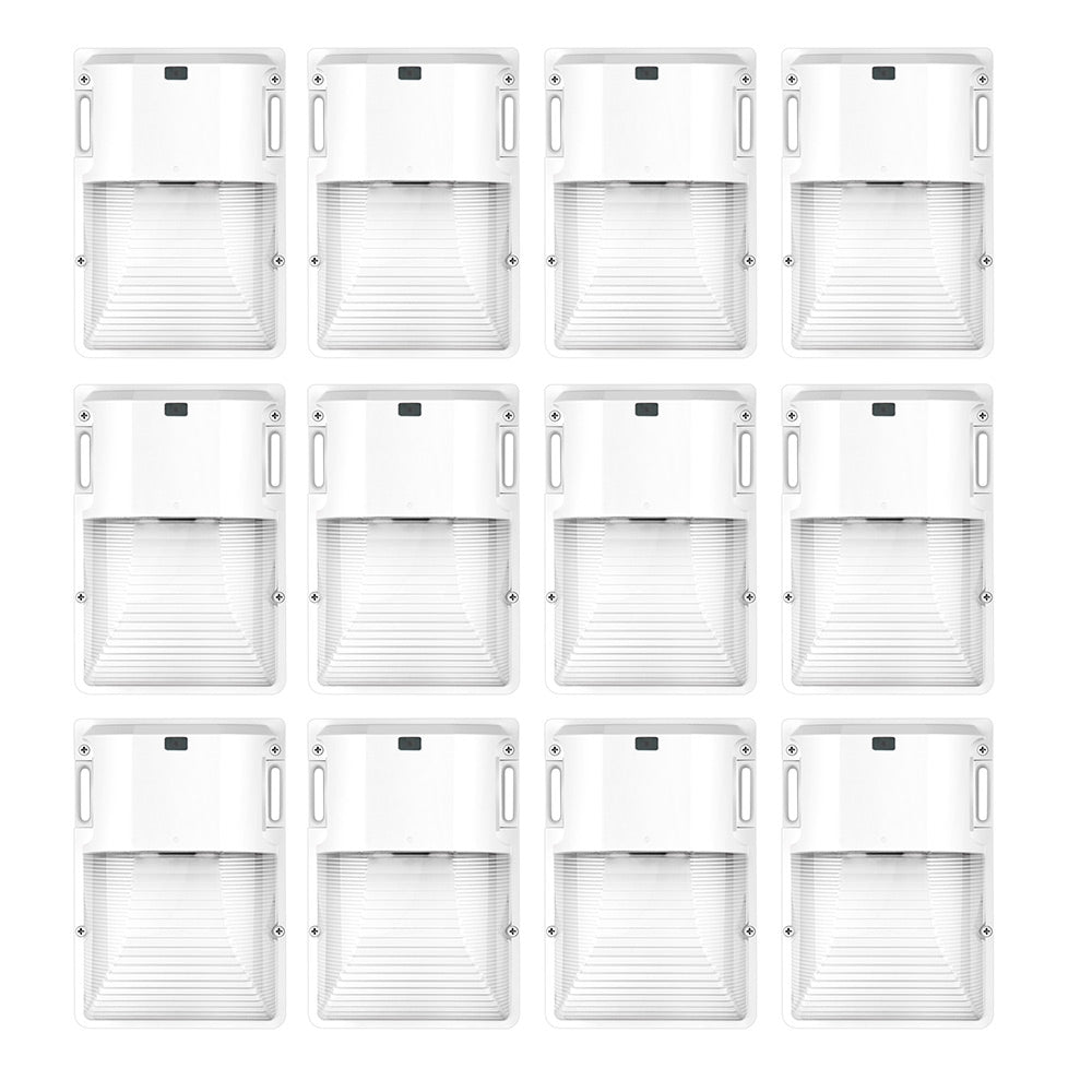 12-pack of Konlite WM7 Mini LED Wall Pack White Fixtures