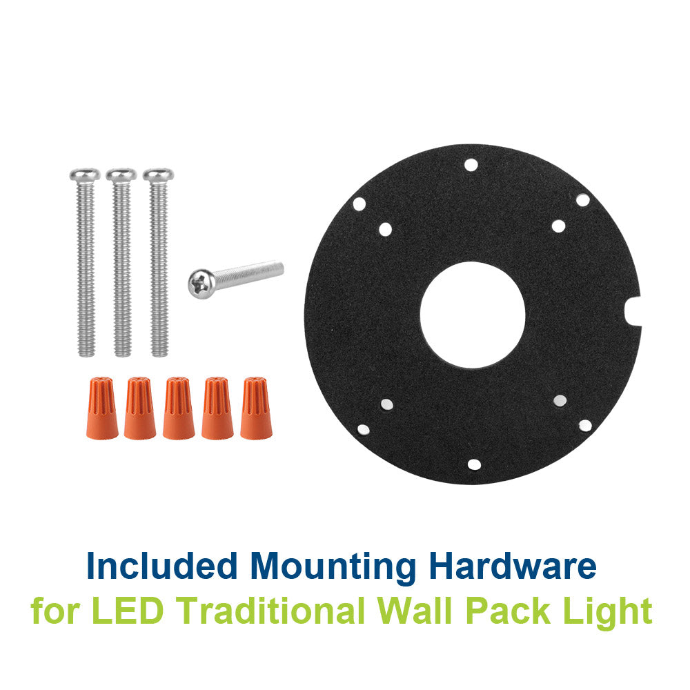Konlite WP7 LED Wall Pack Light – 80W/60W/40W Selectable – Up to 11,390 Lumens – 3000K/4000K/5000K – 120-277V - Glass Lens - 250W Equal