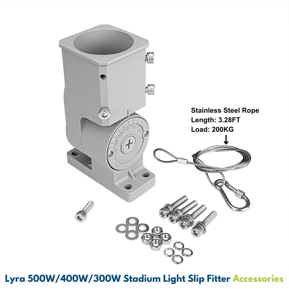 Slip Fitter of of 500W Konlite LYRA LED Stadium Light