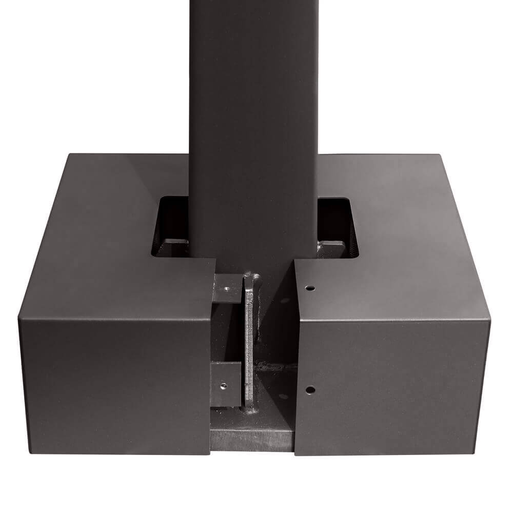 Base cover of a square light pole