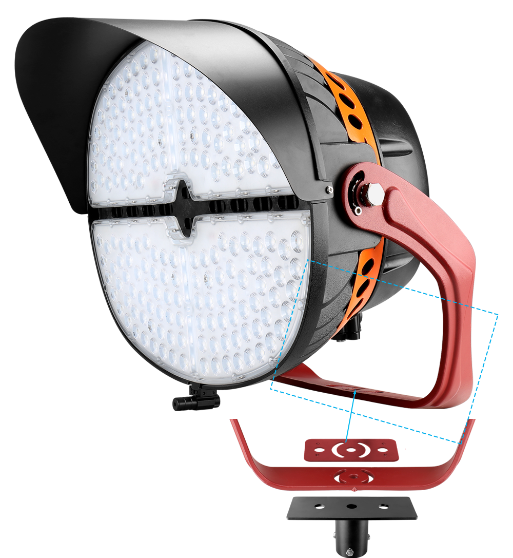 mounting with tenon adaptor