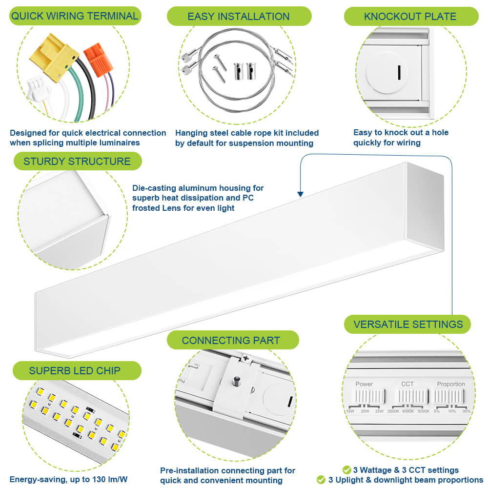 2FT Architectural Linear Light LED Linear Fixture product details