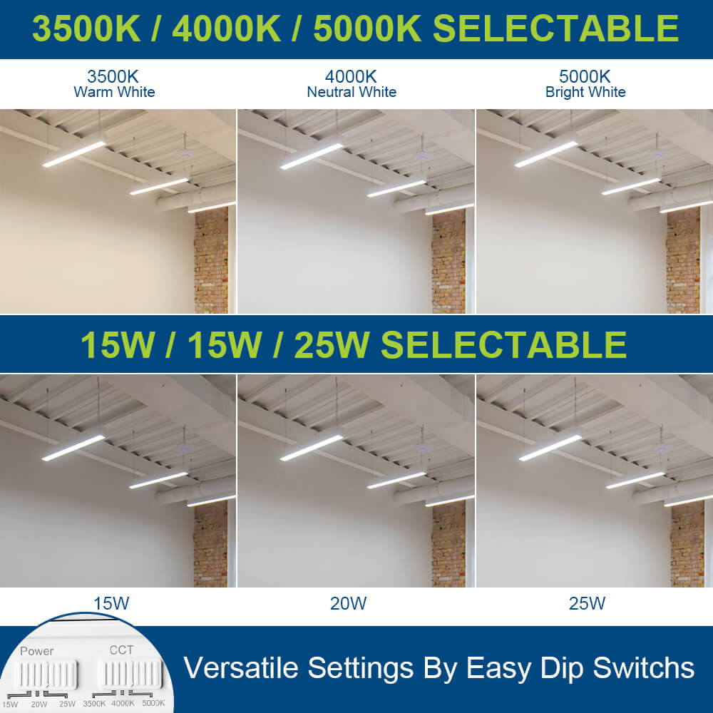 2 FT Architectural Linear Light LED Linear Fixture with watts and CCT selections
