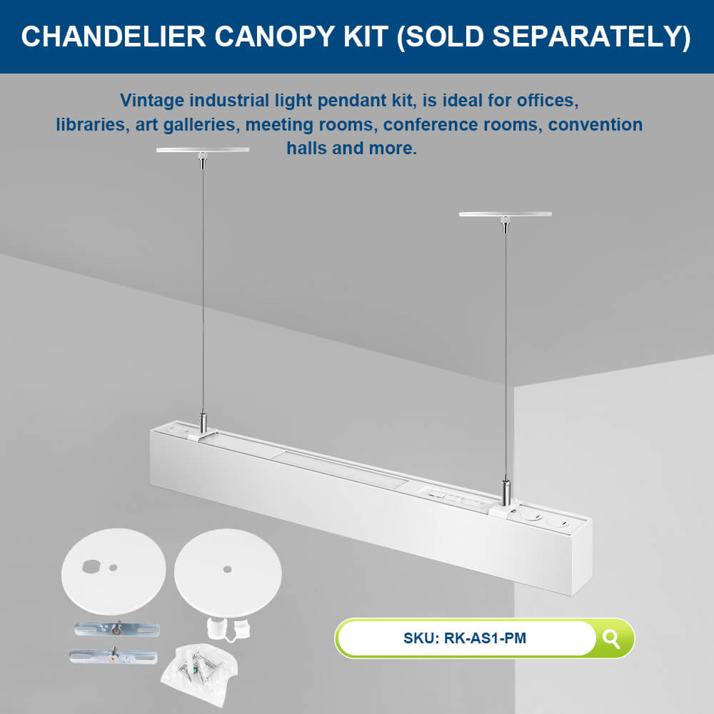 Chandelier Canopy Kit for 2FT Architectural Linear Light LED Linear Fixture
