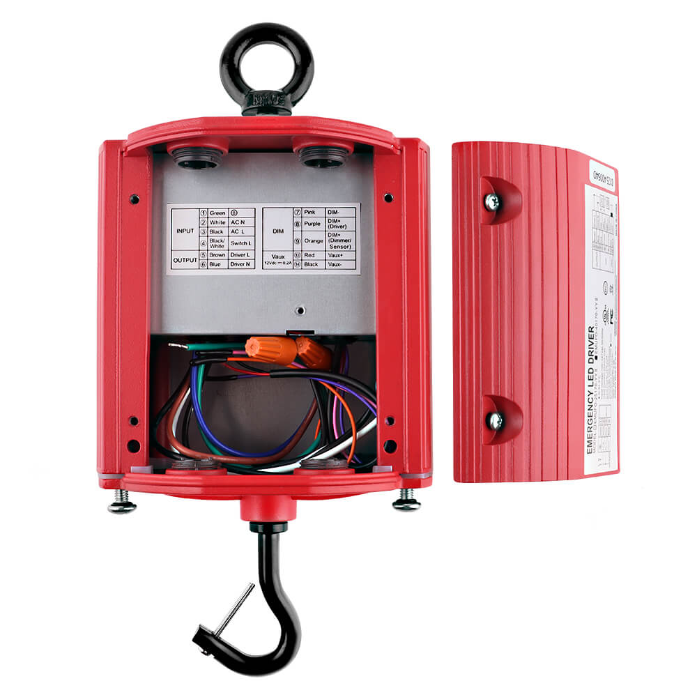 Inside of 40W Emergency Battery Backup for LED High Bay Light