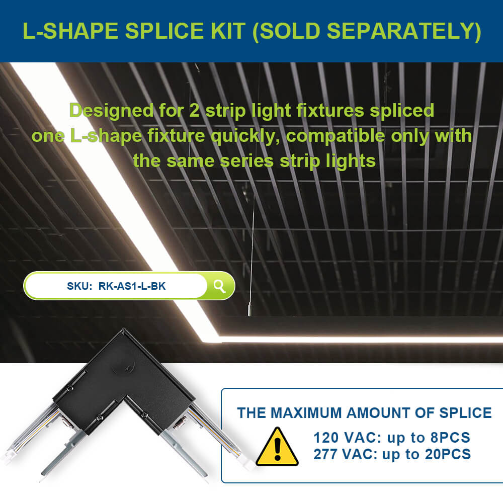Splice kit for 4 FT Architectural Linear Light LED Linear Fixture