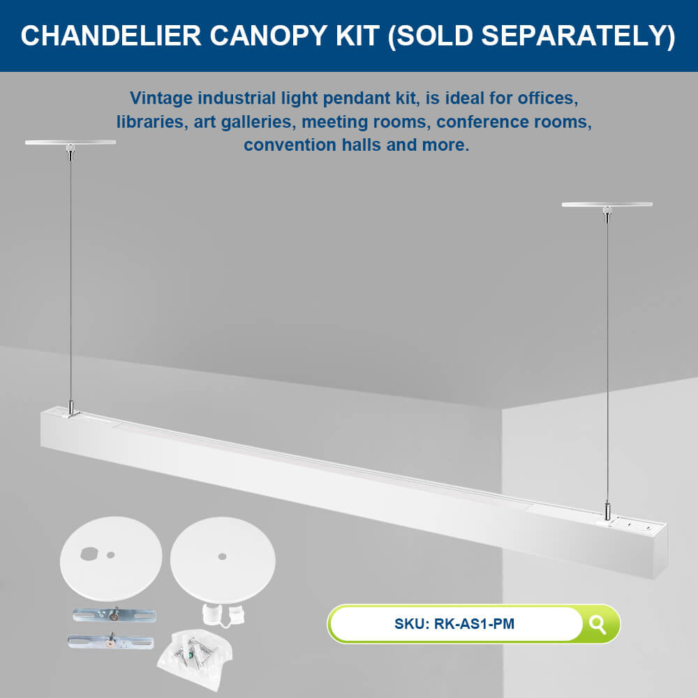 Chandelier Canopy Kit for 4 FT Architectural Linear Light LED Linear Fixture