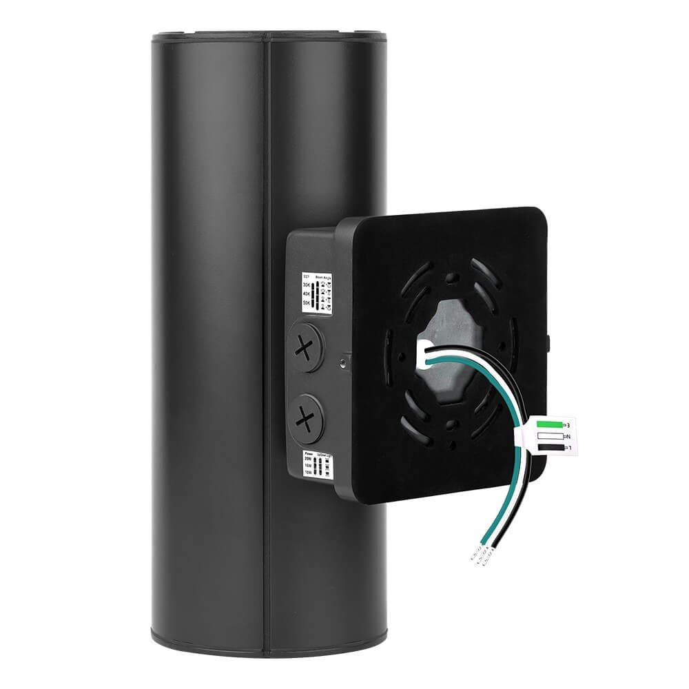 back View of Konlite LED Cylinder Up and Down Wall Light fixture