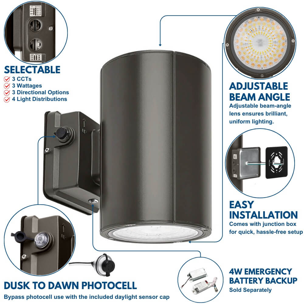 Product details of Konlite LED Cylinder Up and Down Wall Light fixture