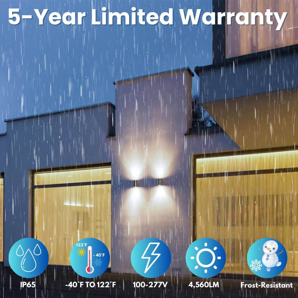 5 Years warranty of Konlite 6 inch LED Cylinder Up and Down Wall Light fixture
