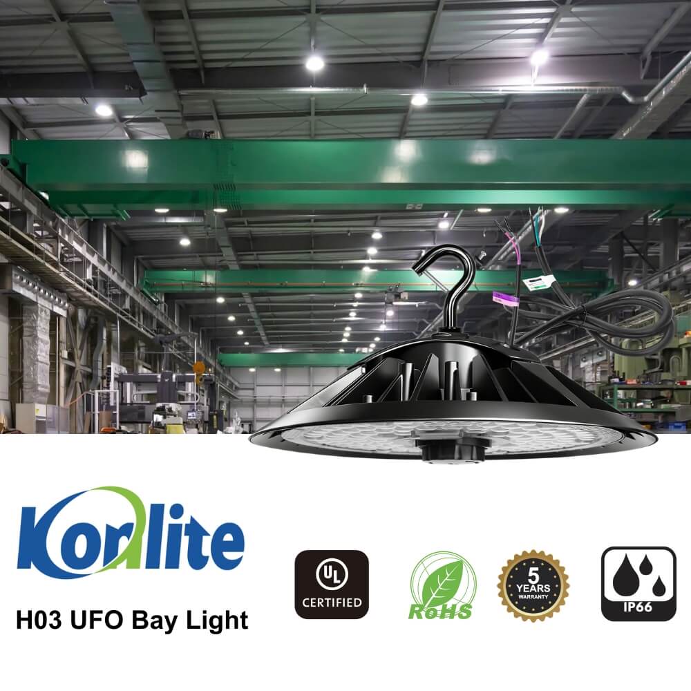 Konlite Round UFO Bay Light - 100W - 15,000 Lumens - 5000K - 250W Equal
