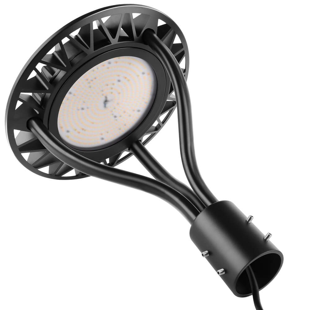 Konlite Black outdoor Postop light fixture