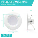 Product dimensions led 5-6" downlight 15W
