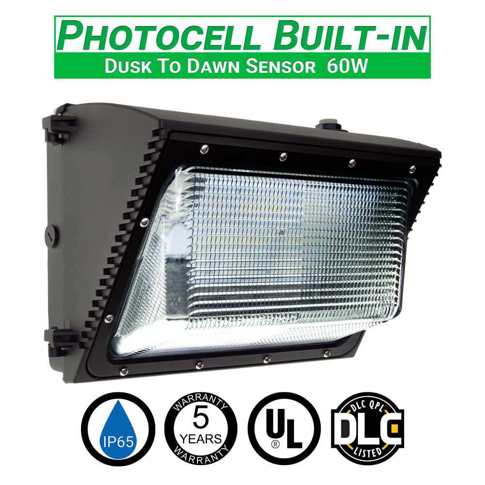 60w wall pack with photocell