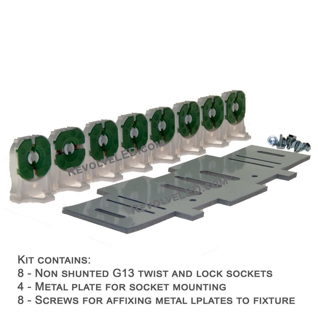 Techbrite LED Retrofit Kit Converts 2 Lamp 8Ft Fluorescent Strip Light Into 4 4ft LED Tubes