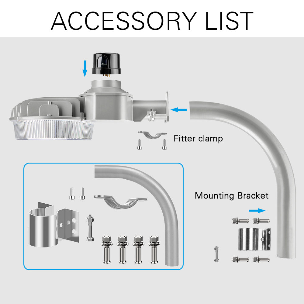 full LED barn light accessory list