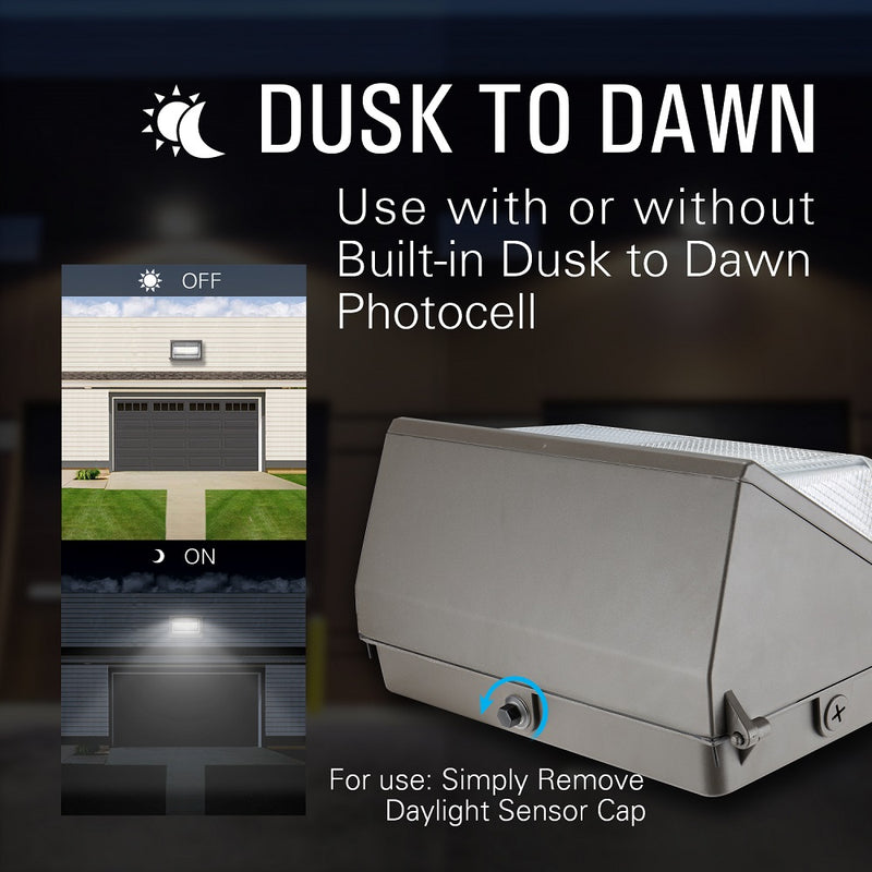 LED Wall mount with dusk to dawn Photocell