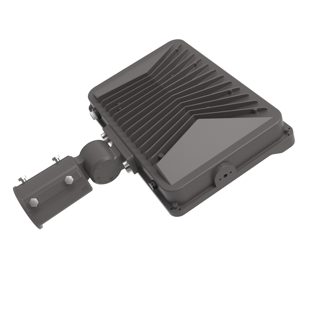 Konlite 100W flood with photocell back view