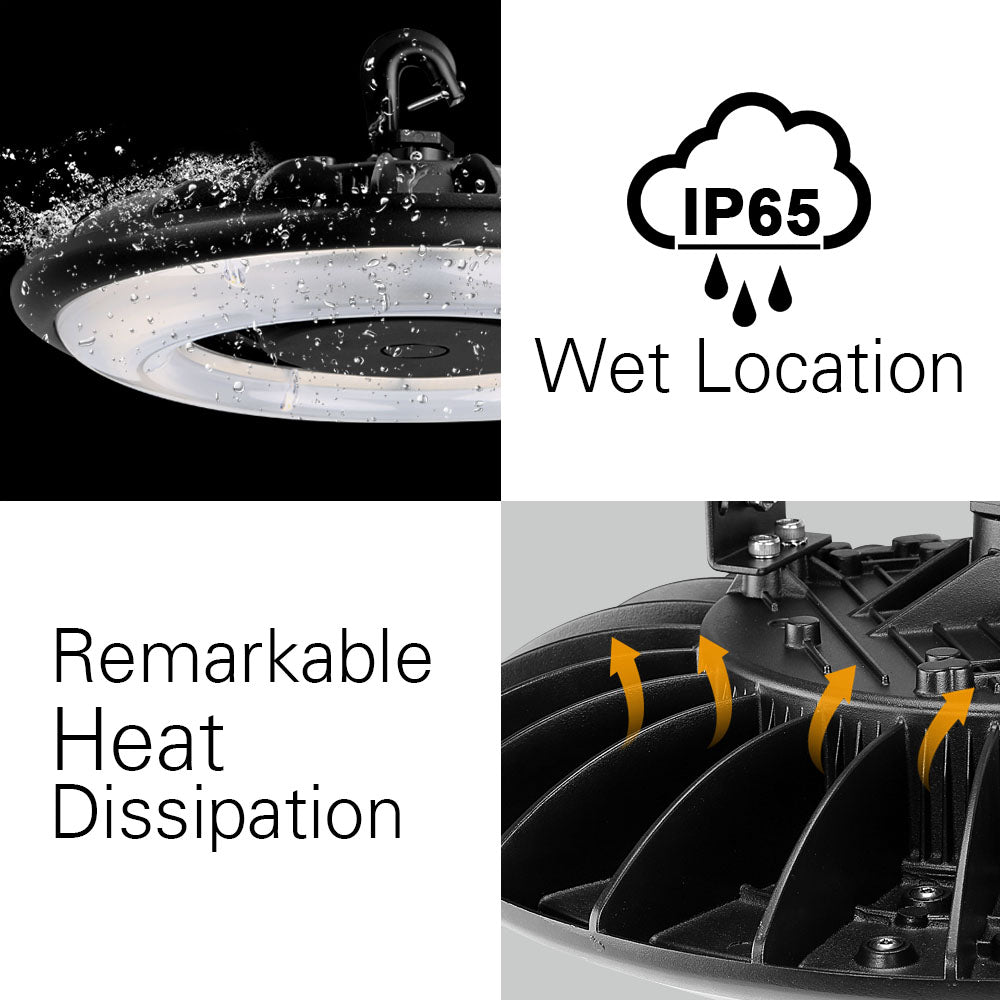 IP65 rated round highbay in wet location