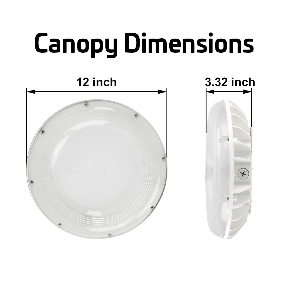 LED Canopy area light dimensions