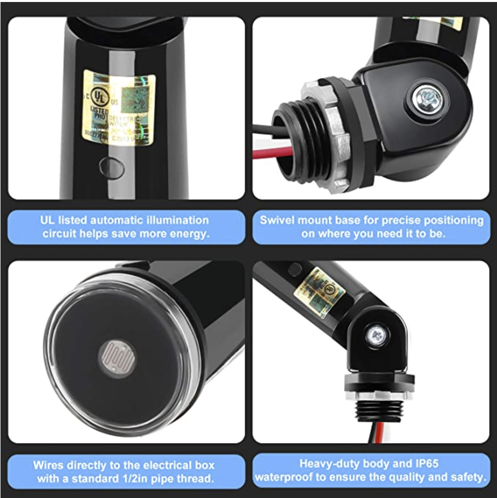 Photocell Sensor with Swivel Mount