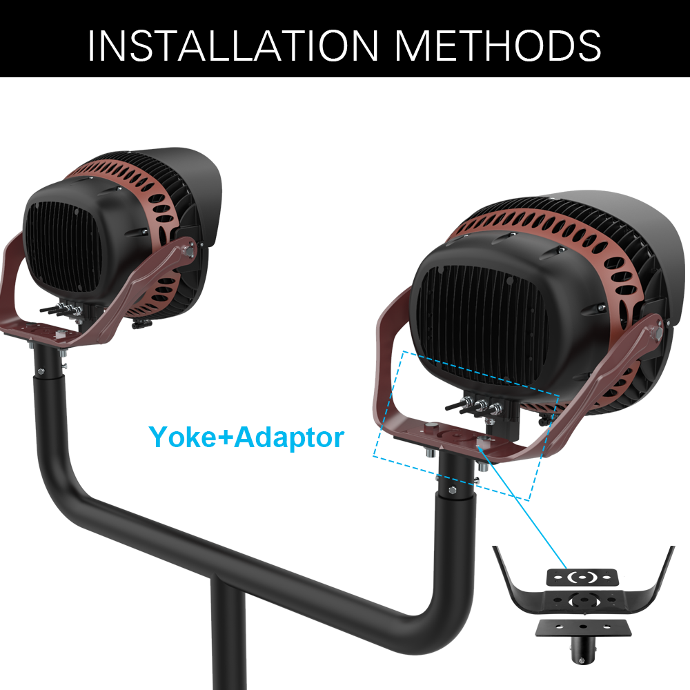tenon mount for led sports light