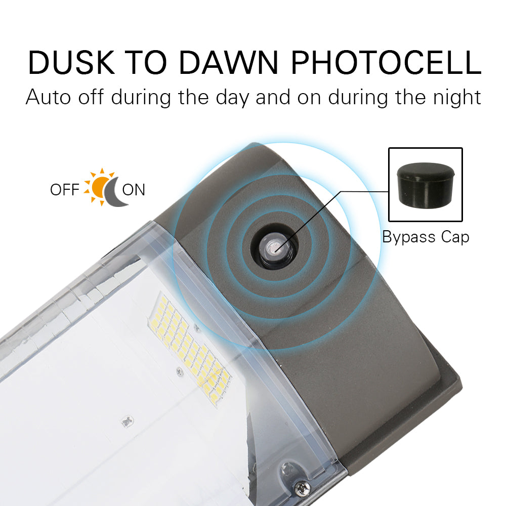 Dusk to dawn mini wall pack