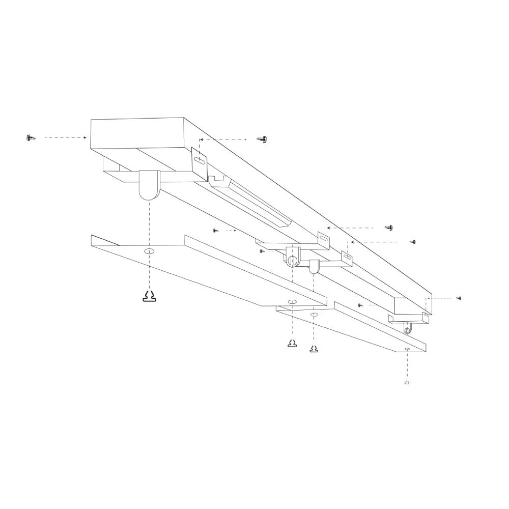 Techbrite LED Retrofit Kit Converts 2 Lamp 8Ft Fluorescent Strip Light Into 4 4ft LED Tubes