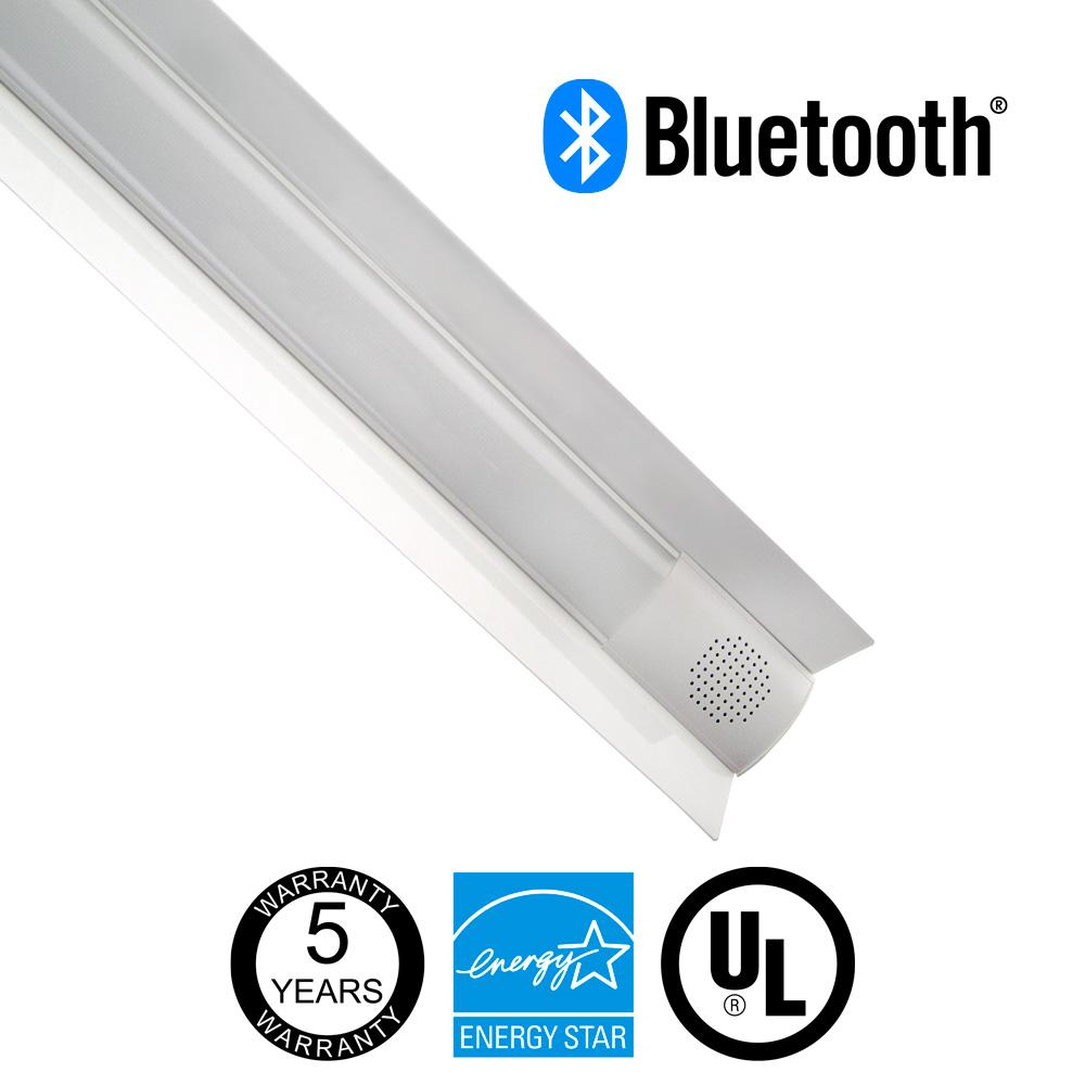 LED Shop Light With Built In Bluetooth Wireless Speakers 52W Revolve LED