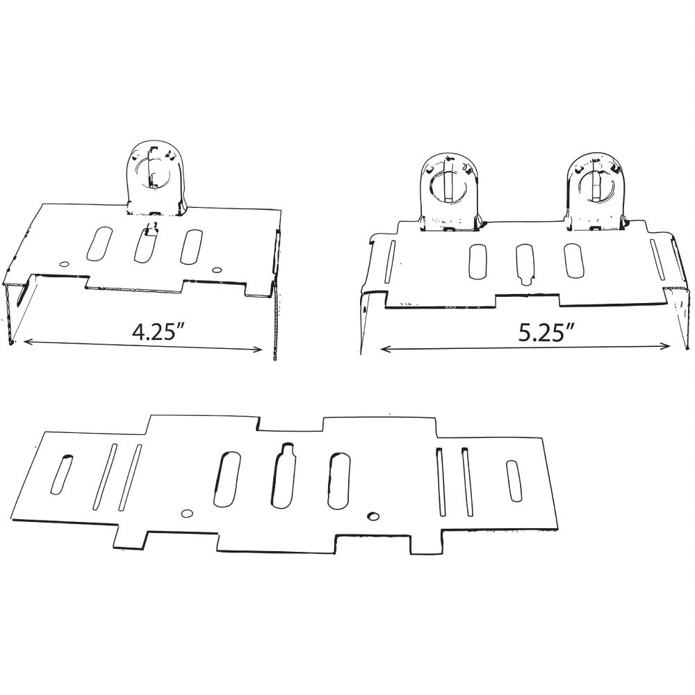 Techbrite LED Retrofit Kit Converts 2 Lamp 8Ft Fluorescent Strip Light Into 4 4ft LED Tubes