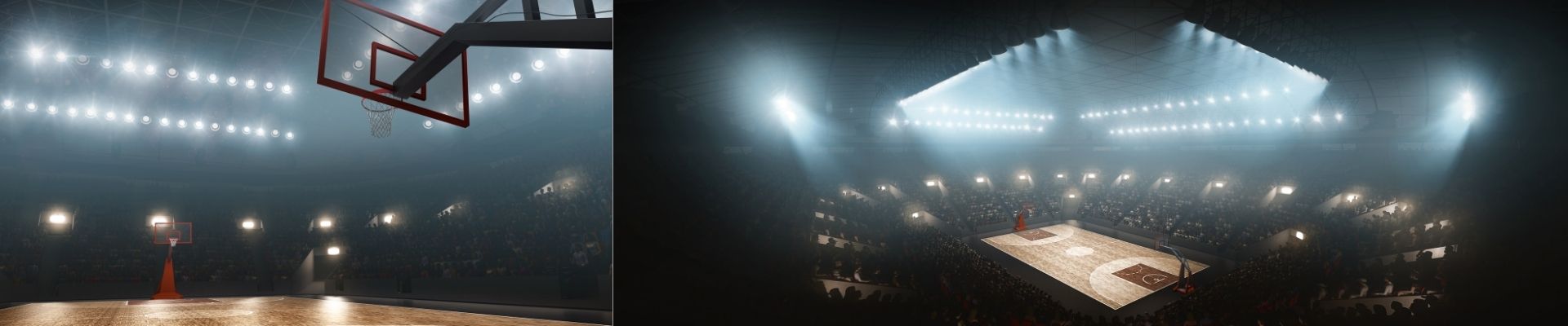 LED Basketball court lighting