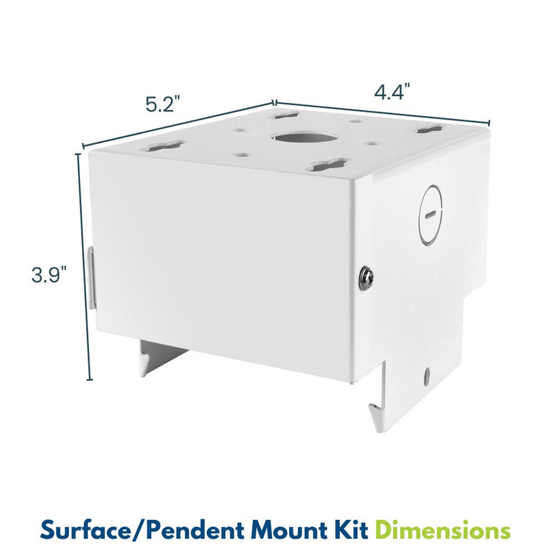 Dimensions for Surface and Pendant Mounting Kit for Konlite ALTA High Bay Lights