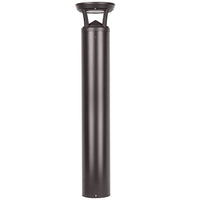 Black cylindrical bollard light Flat Top