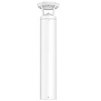 3ft White outdoor LED Bollard light fixture on a white background