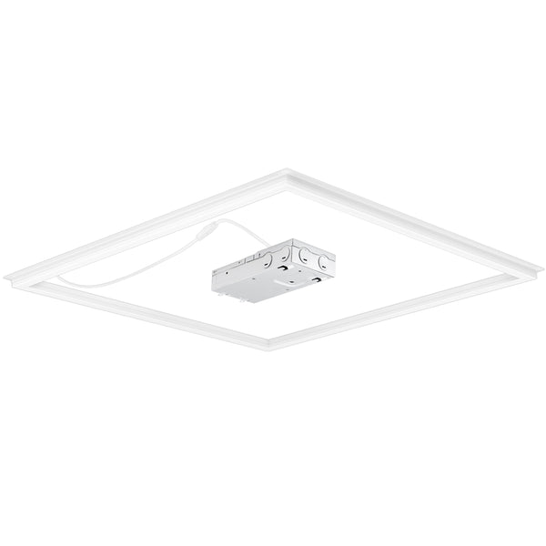Konlite 2x2 ft LED Frame light fixture on a white background