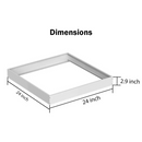 Dimensions for Products 2'x2' Surface Mount Kit for LED Panel Light