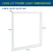 Konlite 2x2 ft LED Frame light fixture dimensions 