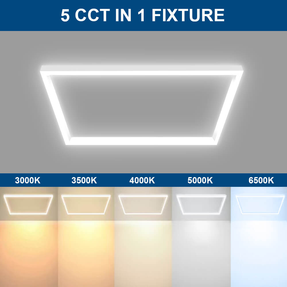 Konlite 2x2 ft LED Frame light fixture  with color temperature selections
