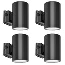Button View of Konlite 6 inch LED Cylinder Up and Down Wall Light - 4 pack