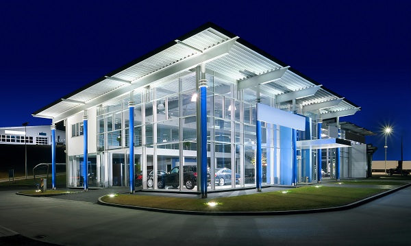 LED Flood light outside the building
