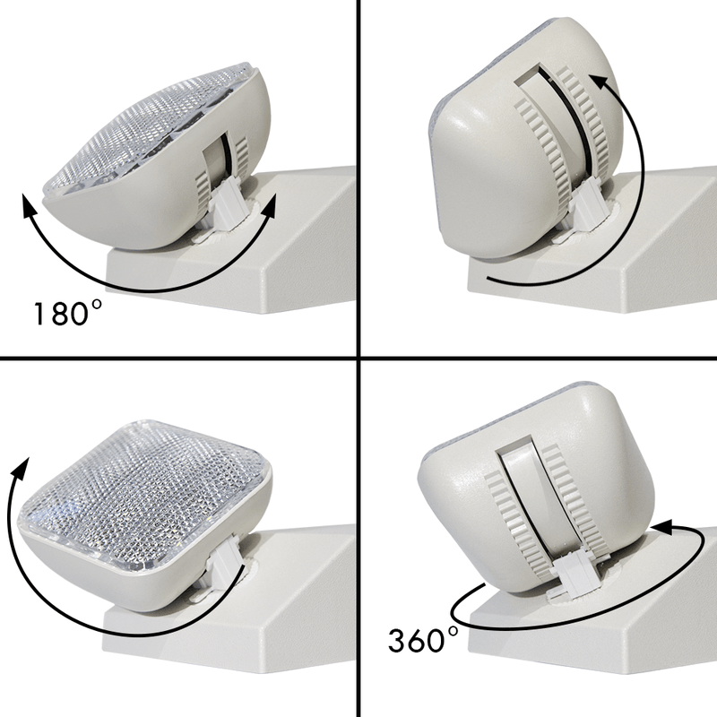 180 Rotatable & 360 Rotatable Dual Head Emergency Light