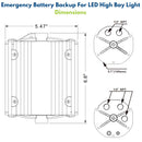 Emergency Battery Backup For LED High Bay Light  Dimensions