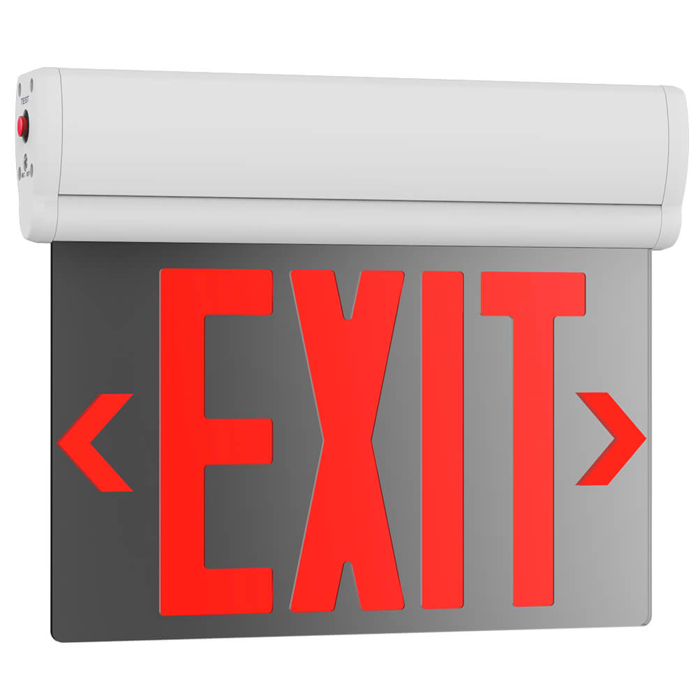 LED Edge-Lit Exit Sign | Red Letter | 2.5W | 120-277V