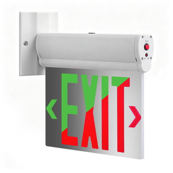 アルミニウム LED EXIT サイン LED Edge-Lit Exit Sign | Red Letter | 2.5W | 120-277V