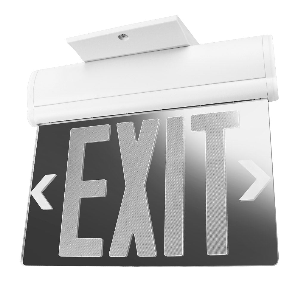 Ceiling-mounted exit sign