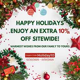 HAPPY HOLIDAYS! ENJOY AN EXTRA 10% OFF SITEWIDE!