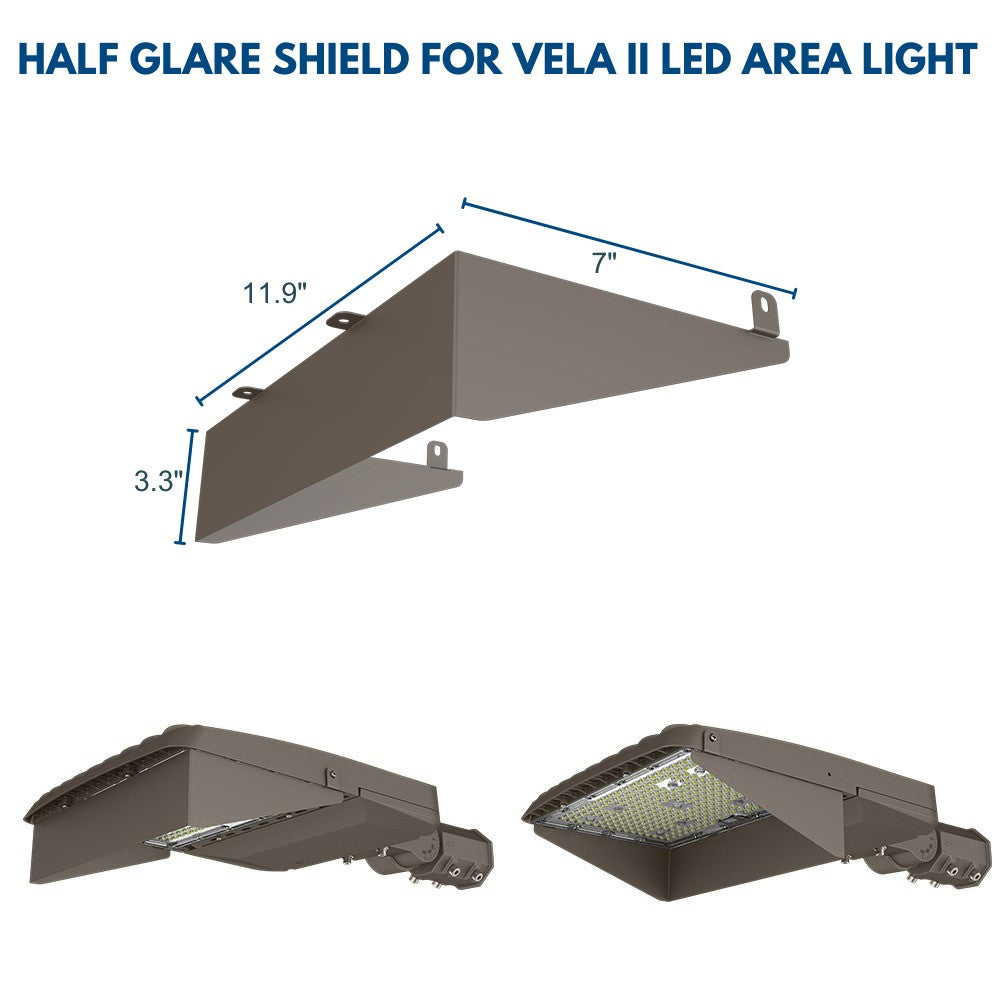 Led Light R Shield Konlite Vela LED Area Light Reversible Side Shield - Three Sizes for a ...